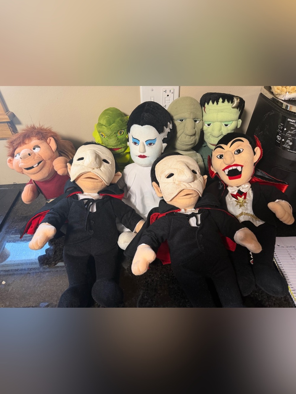 Vintage 1999 Universal Monsters Plush Lot of 8 Stuffins CVS Halloween- Tags